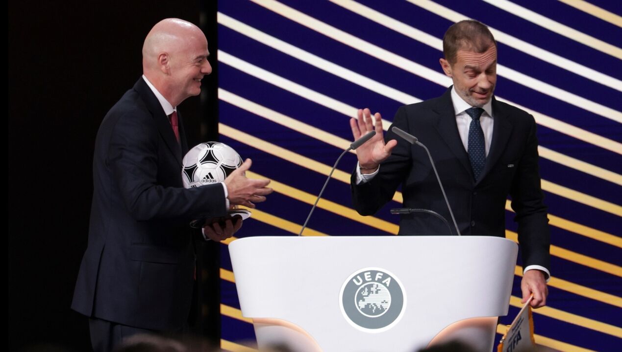 Ceferin, líder da UEFA, parece dizer 'não' a Infantino