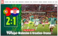 'Bild': 'Loucura para Portugal e drama para a Croácia'