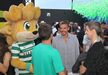 João Palhinha 'posou' com a mascote do Sporting no NOS Alive