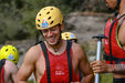 Luís Pinto na sessão de 'rafting' do Gil Vicente