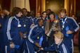 Luís Represas com a equipa do Belenenses que venceu a 2.ª Liga em 2012/13