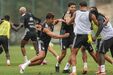 Jogadores num momento bem disposto