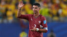 Ronaldo no final do jogo com a Colômbia