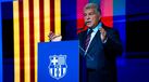 Joan Laporta na tomada de posse para um novo mandato