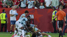 Festejos do golo de Gonçalo Ramos para lá da hora