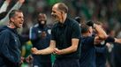 Thomas Tuchel, selecionador da Inglaterra, festeja a vitória sobre o México
