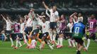 Jogadores ingleses festejam vitória sobre o México e apuramento para os 'quartos' do Mundial'2026