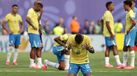 A desilusão dos jogadores portugueses após derrota com a Noruega