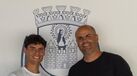 Guilherme Santos (à esquerda) assina pelo Feirense até 2028