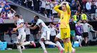 Bélgica festeja o terceiro golo contra os EUA no Mundial'2026
