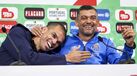 Sérgio Conceição e Pepe partilham momento bem-humorado durante conferência de imprensa antes de um jogo da Taça de Portugal