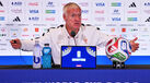 Didier Deschamps durante a antevisão ao França-Marrocos