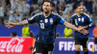 Lionel Messi no jogo contra Jordânia