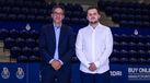 Mário Santos, diretor geral das modalidades, com André Pereira