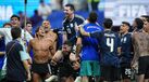Argentina celebra após vencer a Inglaterra
