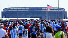 Filas para entrada no MetLife Stadium antes da final do Mundial'2026