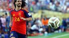 Marc Cucurella em ação frente à Argentina