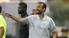 Hugo Oliveira, treinador do Estrasburgo, durante o particular contra o Sporting
