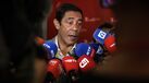 Rui Costa fala aos jornalistas no Estádio da Luz