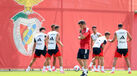 Marco Silva no treino do Benfica