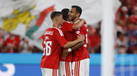 Pavlidis festeja mais um golo pelo Benfica frente ao St. Gallen