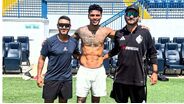 Richard Ríos após uma sessão de treinos