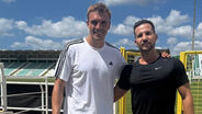 João Palhinha mostra-se a trabalhar no campo do V. Setúbal