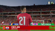 Momento após o apito final no Portugal-Croácia