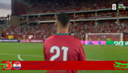 Momento após o apito final no Portugal-Croácia