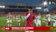 Momento após o apito final no Portugal-Croácia