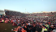 Adeptos no Estádio Mohamed Ferhani, em Bab El Oued