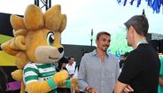 João Palhinha 'posou' com a mascote do Sporting no NOS Alive