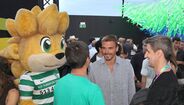 João Palhinha 'posou' com a mascote do Sporting no NOS Alive