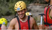 Luís Pinto na sessão de 'rafting' do Gil Vicente