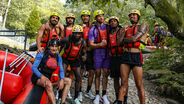 Equipa do Gil Vicente na sessão de 'rafting'