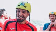 Ricardo Esgaio na sessão de 'rafting'