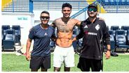 Richard Ríos após uma sessão de treinos