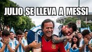 Meme da final do Mundial'2026 entre Espanha e Argentina  