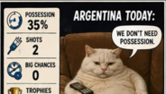 Meme da final do Mundial'2026 entre Espanha e Argentina  