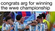 Meme da final do Mundial'2026 entre Espanha e Argentina  