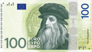 A nova nota de 100 euros homenageia Leonardo da Vinci e a sua arte