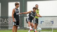Henrique Araújo participou no treino
