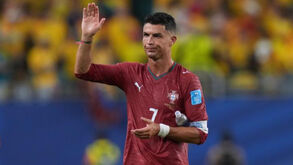 Ronaldo no final do jogo com a Colômbia
