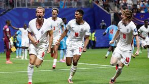 Harry Kane festeja contra a RD Congo
