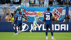 Lionel Messi festeja golo diante de Cabo Verde no Mundial'2026