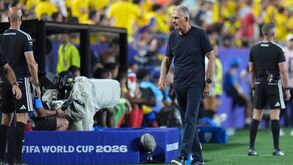 Carlos Queiroz, selecionador do Gana, durante o jogo com a Colômbia no Mundial'2026