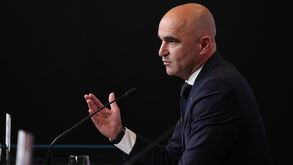Roberto Martínez em conferência de imprensa da Seleção Nacional