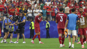 Cristiano Ronaldo em lágrimas após eliminação de Portugal
