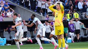 Bélgica festeja o terceiro golo contra os EUA no Mundial'2026