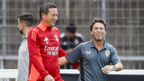 Rúben Soares com Roger Schmidt no Benfica